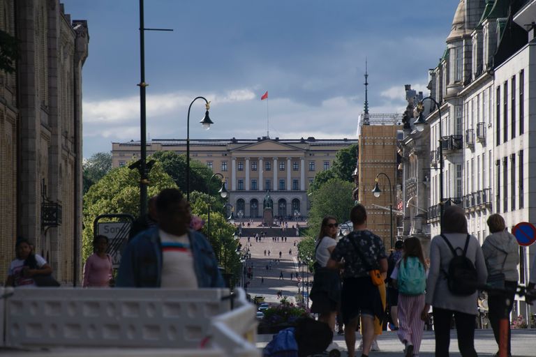 The Royal Palace from Karl Johans gate, Oslo